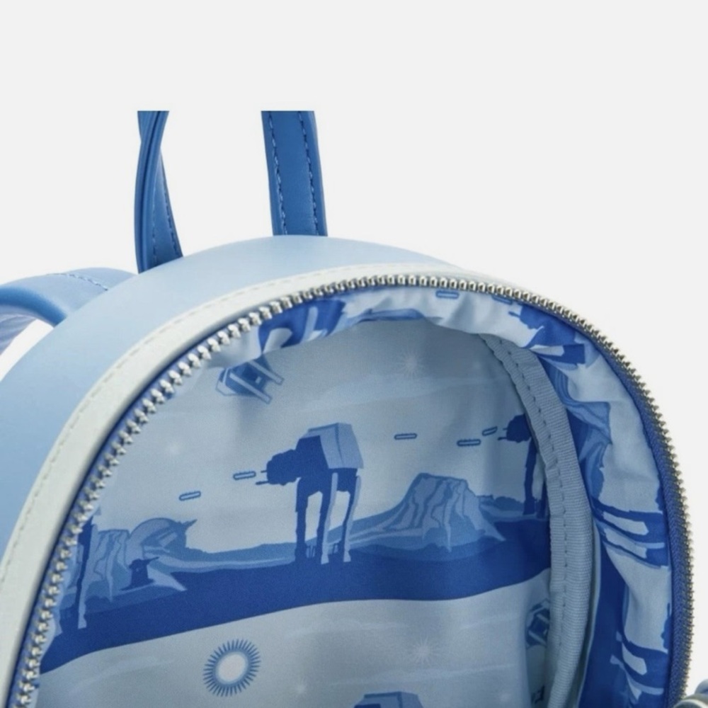 New with Tags! 2025 Star Wars Loungefly Hoth Blue Mini Backpack - Picture 4 of 8